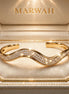 Sculptural Wave Diamond Cuff
