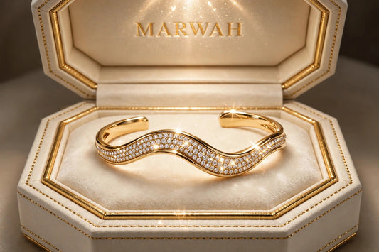 Sculptural Wave Diamond Cuff