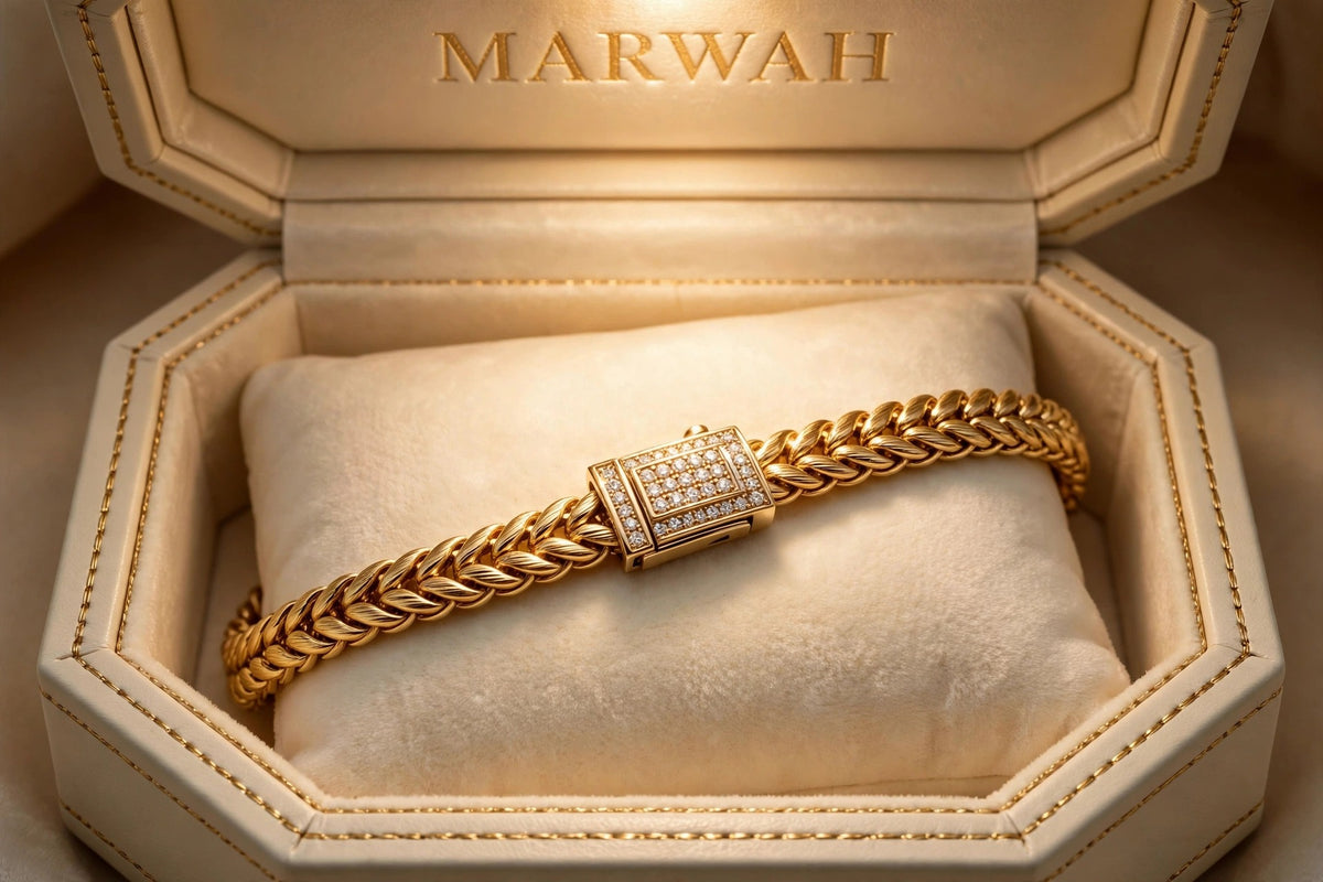 Wheat Chain Diamond Bracelet