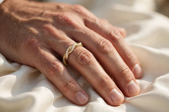 Twisted Cable Diamond Band
