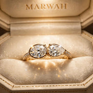 Toi Et Moi Two-Stone Ring in the MARWAH ivory box