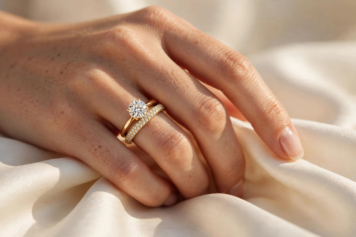 Pave Diamond Wedding Band
